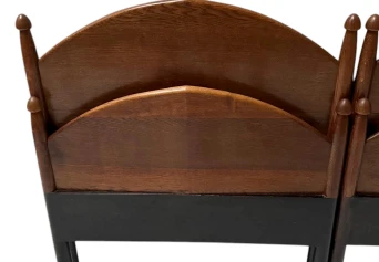 Willem Penaat Art Deco Amsterdamse School Twin Beds for Metz & Co., 1920s